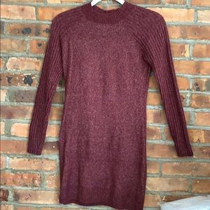 FINAL SALE Maroon Sweater Dress